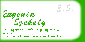 eugenia szekely business card